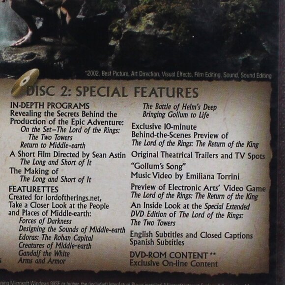 The Lord of the Rings: The Two Towers Widescreen Movie on DVD - Picture 4 of 12